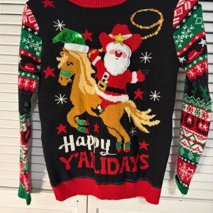 No Boundaries Red and Black Sweater